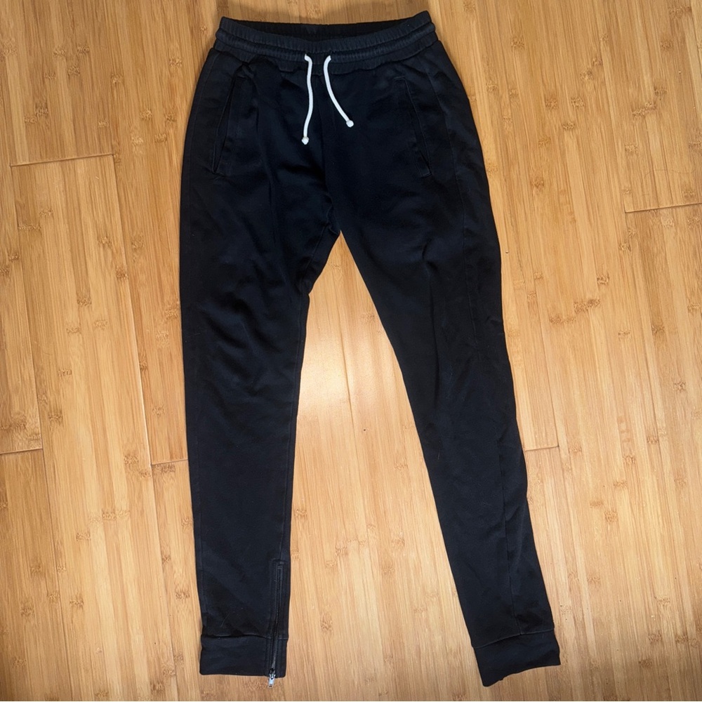 Men's Black Fitted Sweatpants